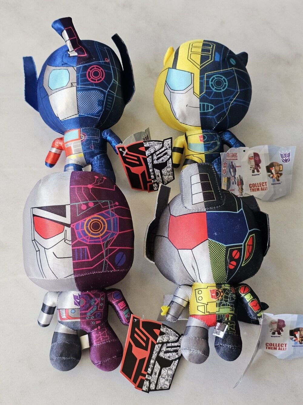 Transformers More Than Meets The Eye Plush Set Of 4 Metallic Limited Edition NEW